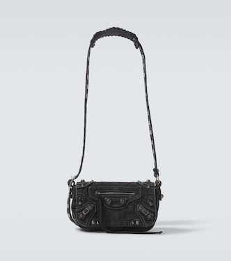 Le Cagole XS denim shoulder bag | Balenciaga