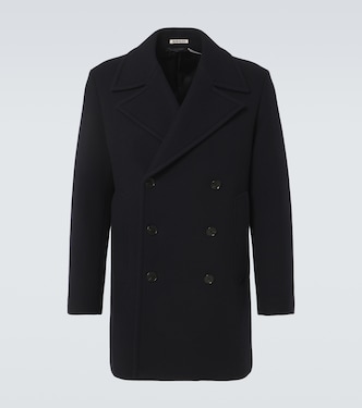 Wool melton peacoat | Auralee