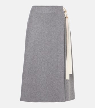 Wool-blend wrap skirt | Jil Sander