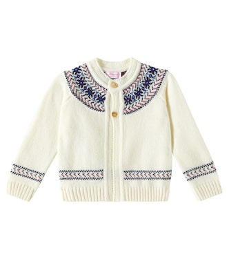 Baby Fair Isle wool-blend cardigan | La Coqueta