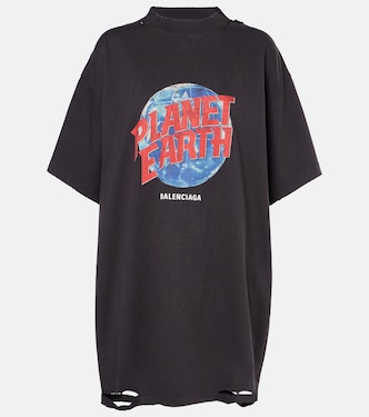T-Shirt Planet Earth aus Baumwoll-Jersey | Balenciaga