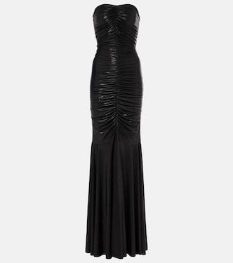 Ruched lamé gown | Norma Kamali