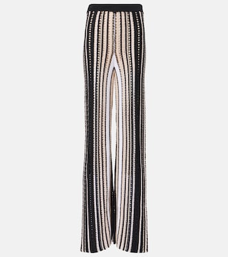 Pantalon droit rayé en coton mélangé | Missoni