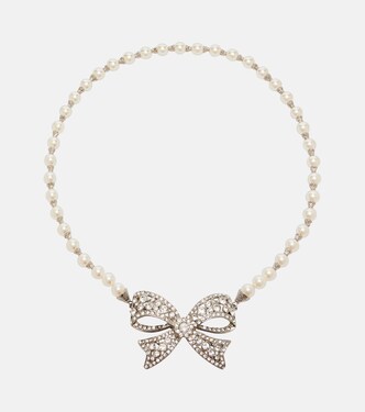 Halskette aus Zierperlen mit Kristallen | Alessandra Rich