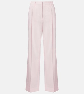 Pantalon droit à taille haute en coton | Toteme