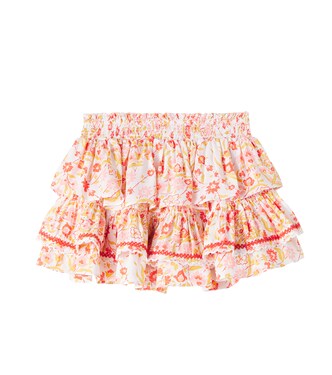 Gonna Ariane a balze con stampa floreale | Poupette St Barth Kids