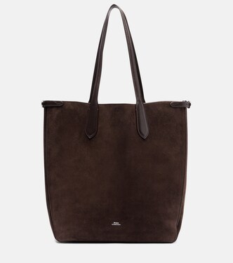 Leather-trimmed suede shopper | Polo Ralph Lauren