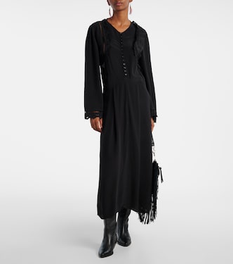 Faustina broderie anglaise maxi dress in black - Isabel Marant | Mytheresa