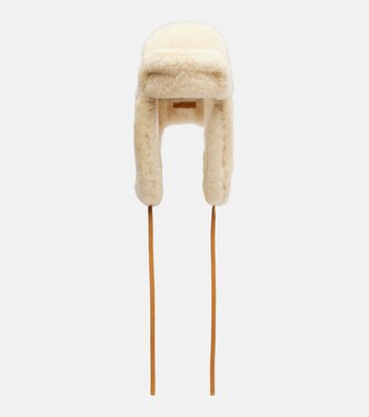 Chapka leather-trimmed shearling hat | Jacquemus