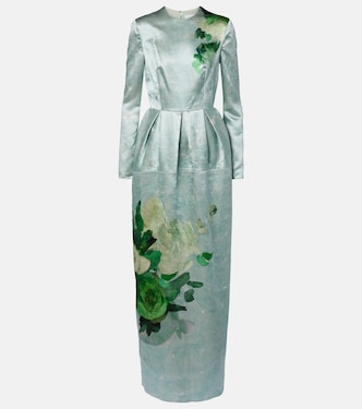 Bedruckte Robe aus Satin | Erdem