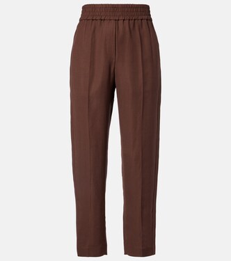 Pantalon droit à taille mi-haute | Brunello Cucinelli