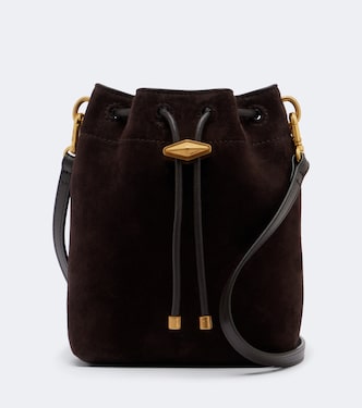 Bon Bon Small suede bucket bag | Jimmy Choo