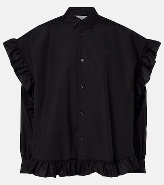 Bluse aus Baumwolle mit Rüschen | Noir Kei Ninomiya