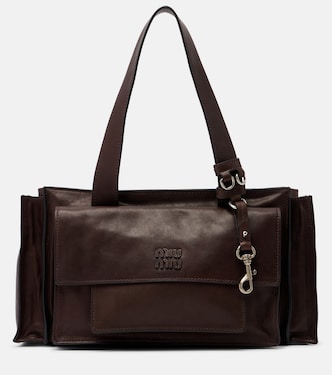 Utilitaire leather shoulder bag | Miu Miu