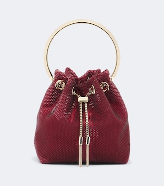 Bon Bon embellished mesh bucket bag | Jimmy Choo