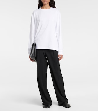 Ciles long-sleeved cotton top in white - The Row | Mytheresa