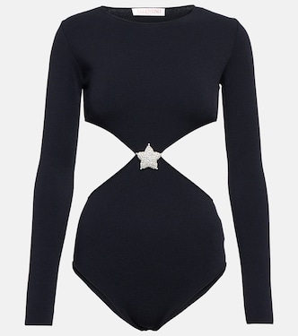 Embellished cut-out bodysuit | Valentino