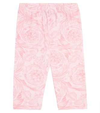 Baby Barocco cotton-blend leggings | Versace Kids