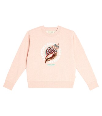 Embroidered cotton sweatshirt | Scotch & Soda Kids