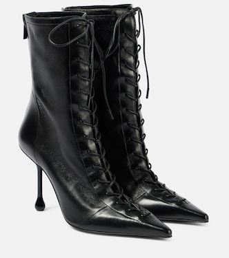 Scarlett 95 leather lace-up boots | Jimmy Choo