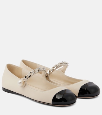 Mary-Jane-Ballerinas aus Leder | Miu Miu