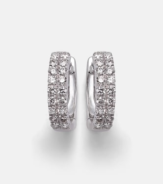 Boucles d'oreilles en or blanc 14 ct et diamants | Stone and Strand