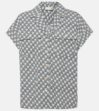 Printed cotton poplin shirt | Tory Burch