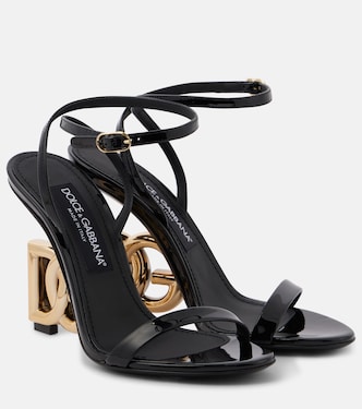 Keira logo patent leather sandals | Dolce&Gabbana