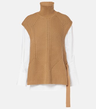 Set blouse et pull sans manches en coton mélangé | Joseph