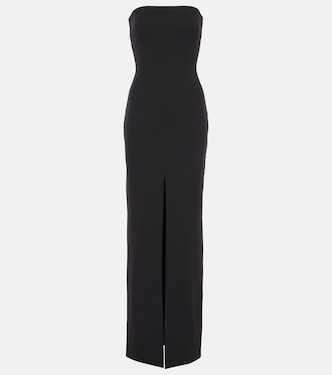 Bysha strapless crêpe maxi dress | Solace London