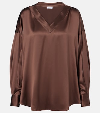 Silk satin blouse | Brunello Cucinelli