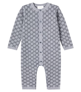 Baby GG wool jacquard onesie | Gucci Kids