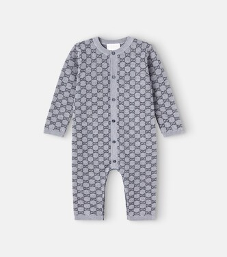 Baby GG wool jacquard onesie | Gucci Kids