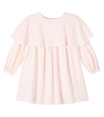 Caped cotton dress | Chloé Kids