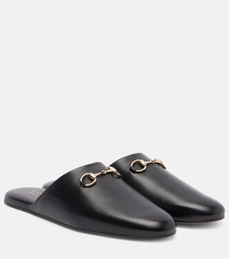 Horsebit leather mules | Gucci