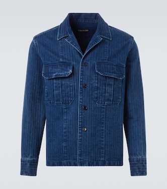 Striped denim overshirt  | Tom Ford