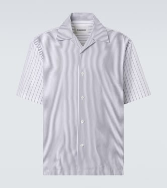 Striped cotton bowling shirt | Jil Sander