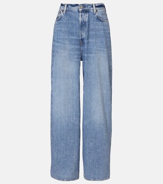 Jeans anchos de tiro bajo con cristales | Acne Studios