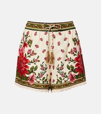 Wonder Rio crochet-trimmed linen-blend shorts | Farm Rio