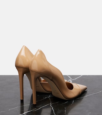 Brigitte 100 patent leather pumps in beige - Jimmy Choo | Mytheresa