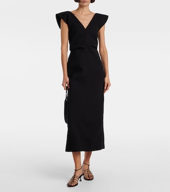 asos edition blouson sleeve midi dress Rent Asos Edition Extreme Blouson Sleeve Mini Dress In Satin In Orange