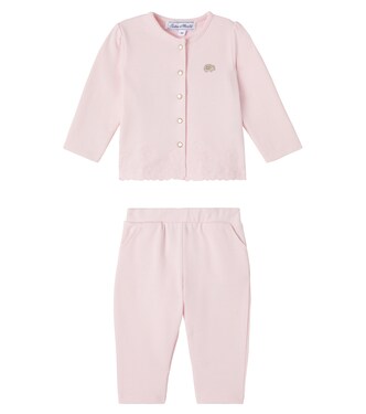 Baby cotton cardigan and sweatpants set | Tartine et Chocolat