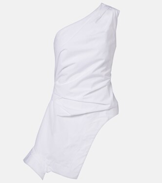 Top asimétrico de popelín de algodón | Róhe