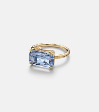 18kt gold (750/1000) ring with aquamarine | Octavia Elizabeth