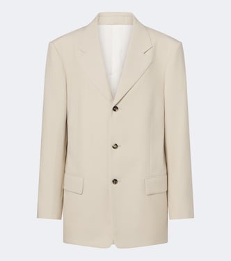 Striped wool and cotton blazer | Bottega Veneta