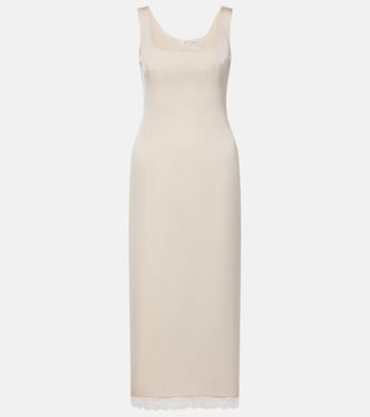 Lace-trimmed cotton and silk midi dress | Magda Butrym