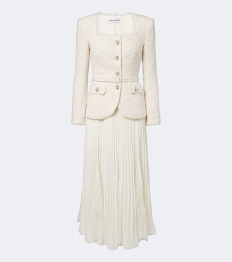 Belted bouclé blazer dress | Self-Portrait