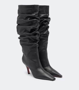 Jamie leather knee-high boots | Amina Muaddi
