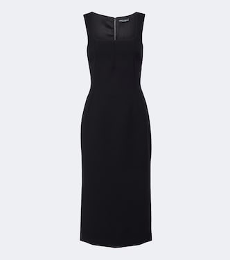 Virgin wool crêpe midi dress | Dolce&Gabbana