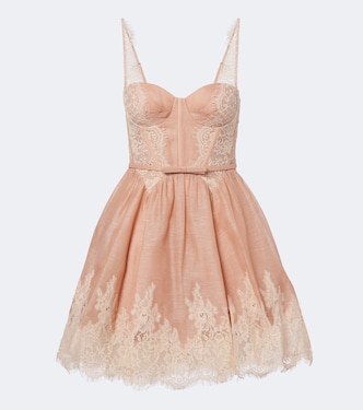 Minikleid Valiant aus Leinen und Seide mit Spitze | Zimmermann